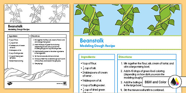Jack and the Beanstalk Modeling Dough Recipe