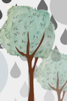 water cycle trees in rain