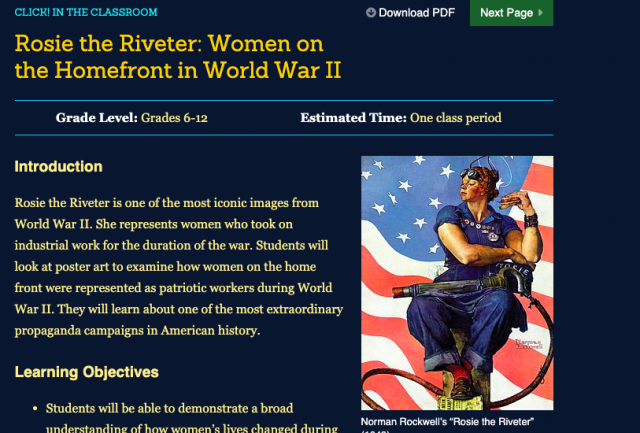 Rosie the Riveter: Women on the Homefront in World War II
