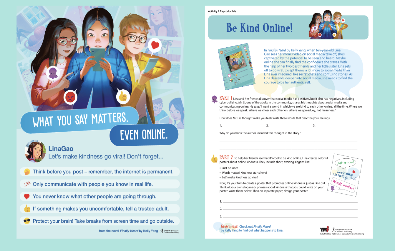 Engage your students in responsible online citizenship with activities inspired by "Finally Heard”!    